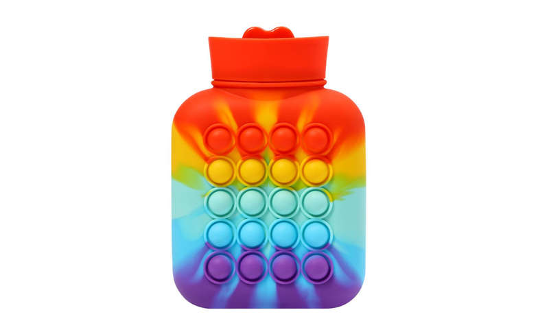 500ML Portable rainbow Silicone Water-Filled Hot Water Bottle