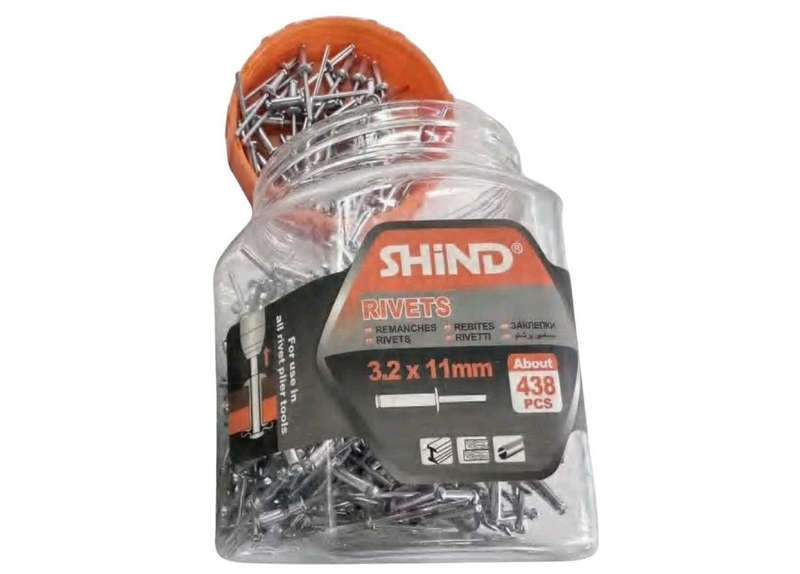 Shind 3.2x11mm Rivets About 438-Piece