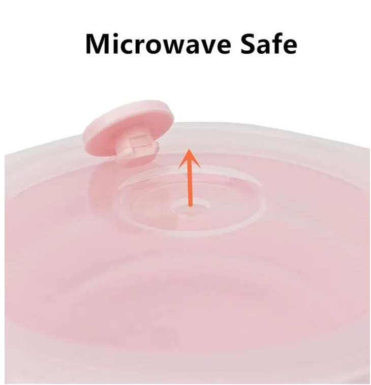 Collapsable Bowls Silicone Food Storage - Set of 4-Pink