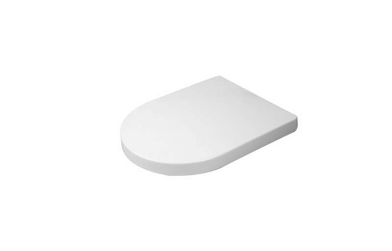White D Shaped Gloss Toilet Seat