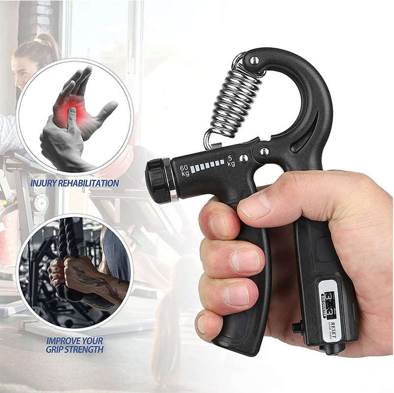 2Pack 5-60 Kg Hand Grip Strengthener With Counter