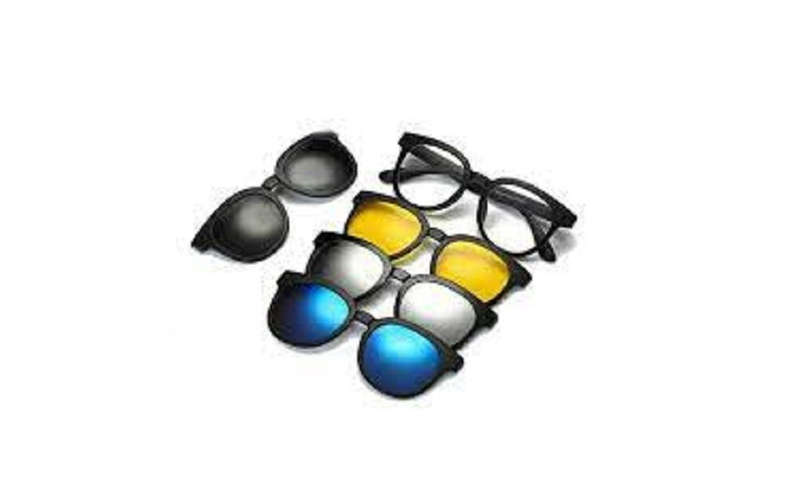 Magic Vision 5 in 1 Quick Change Magnet Lenses Frame Sunglasses