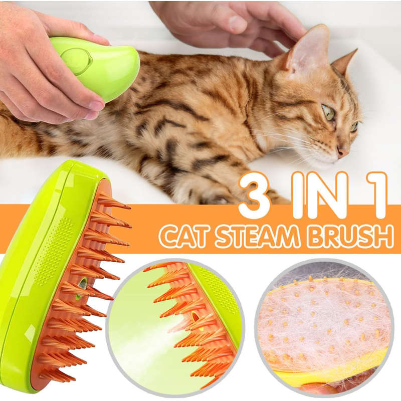 3-in-1 Electric Cat & Dog Grooming Brush
