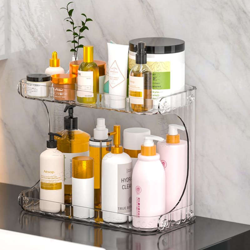 2-Tier Vanity Tray Shelf for Makeup Cosmetic