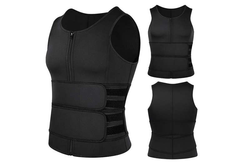 Compression Sculpting Sauna Fat Burn Zipper Vest For Men