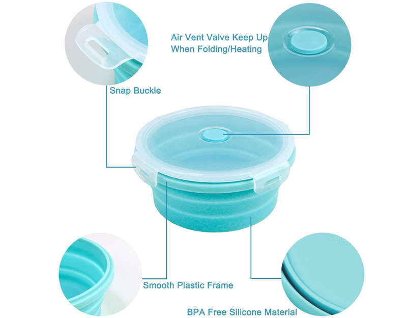 Collapsable Bowls Silicone Food Storage - Set of 4