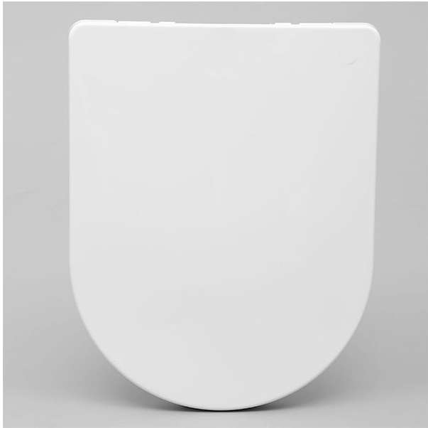 White D Shaped Gloss Toilet Seat