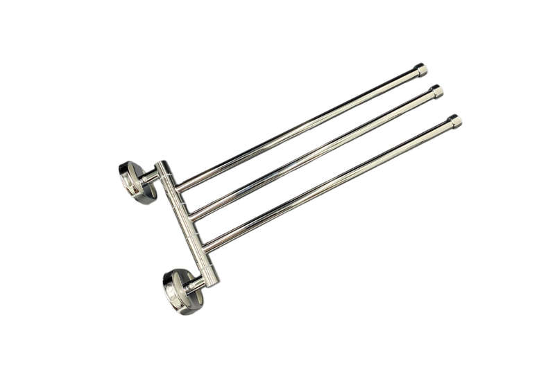 Stainless Steel Chrome 3 Arm Bar Multipurpose Swivel Towel Clothes Hanger