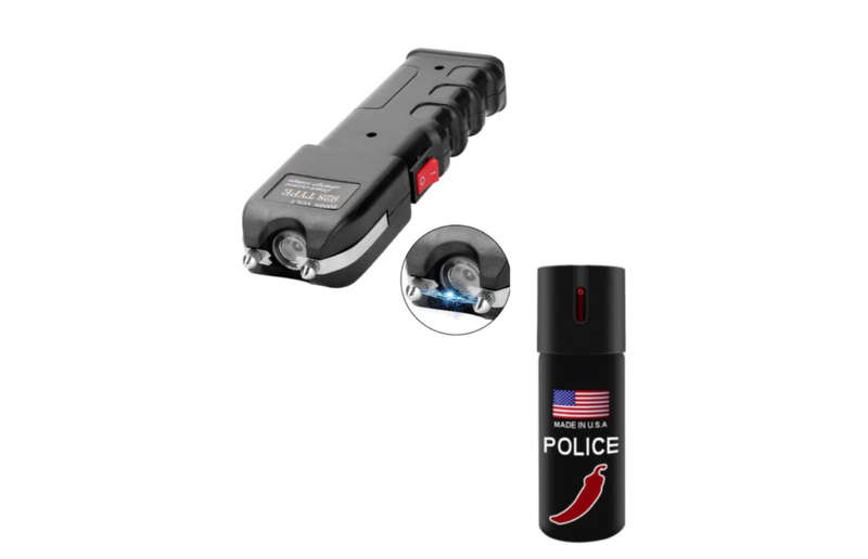 928 Type Self Defense Stun Gun/Torchlight with 1x110ml Pepper Spray
