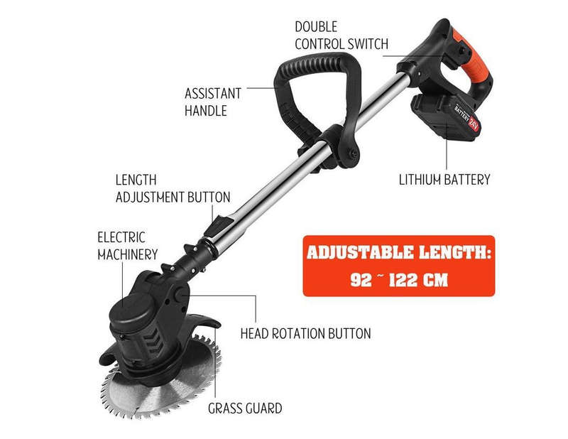 Electric Cordless String Trimmer Weed Eater Garden Grass Cutting Machine
