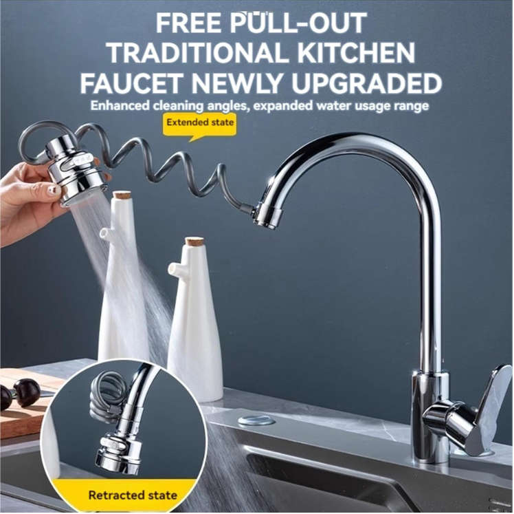 Sink Faucet Head Extender - 360 Degree Rotation