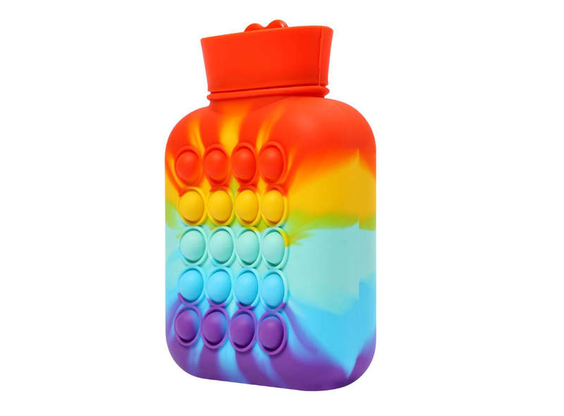 500ML Portable rainbow Silicone Water-Filled Hot Water Bottle