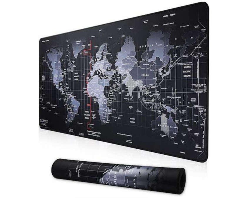 World Map Anti-Slip Extended Mouse Pad.( 2 pcs)