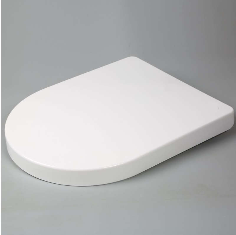 White D Shaped Gloss Toilet Seat