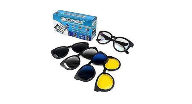 Magic Vision 5 in 1 Quick Change Magnet Lenses Frame Sunglasses