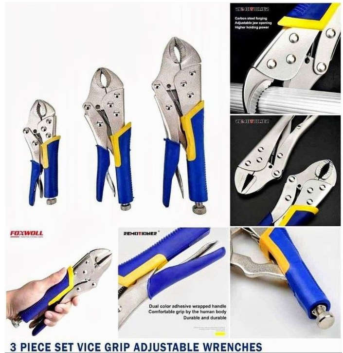 3 Piece Locking / Vise Grip Pliers with Harden Teeth