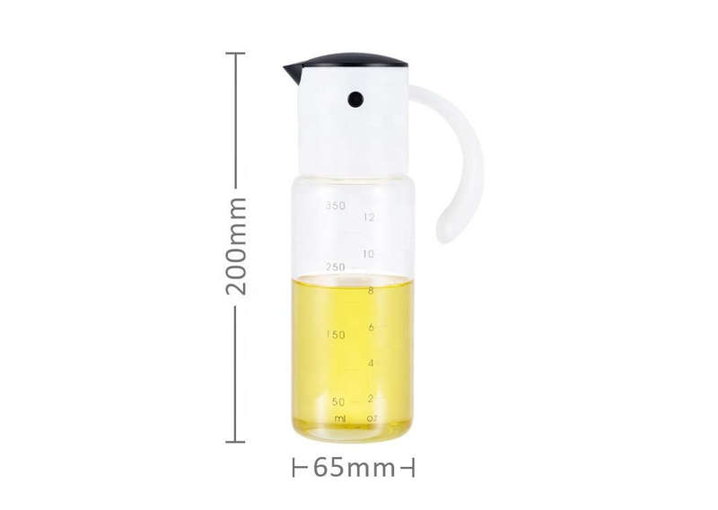 Automatic Lid Opening Transparent Oil Bottle