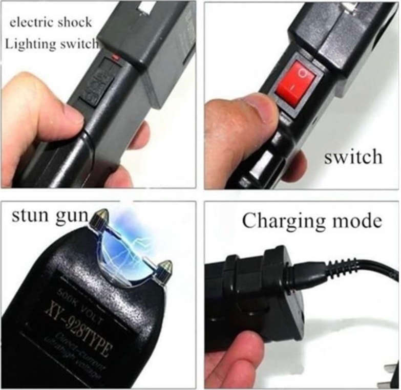 928 Type Self Defense Stun Gun/Torchlight with 1x110ml Pepper Spray