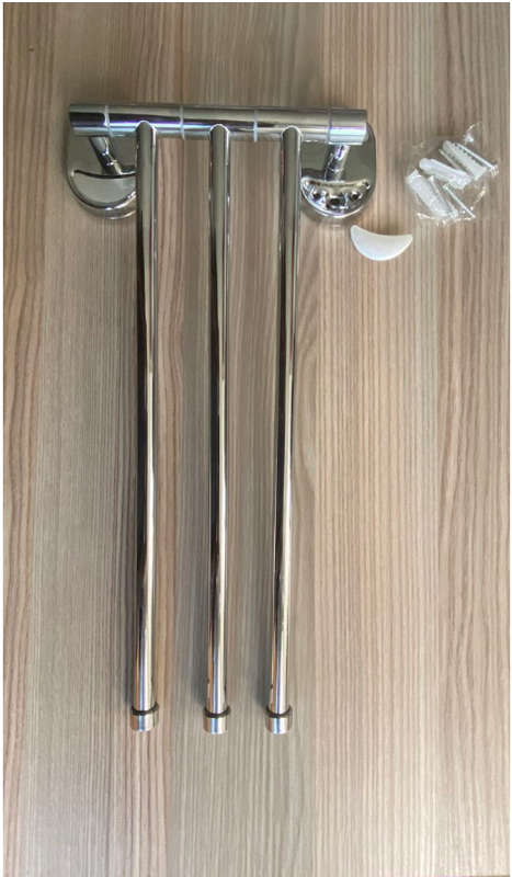 Stainless Steel Chrome 3 Arm Bar Multipurpose Swivel Towel Clothes Hanger