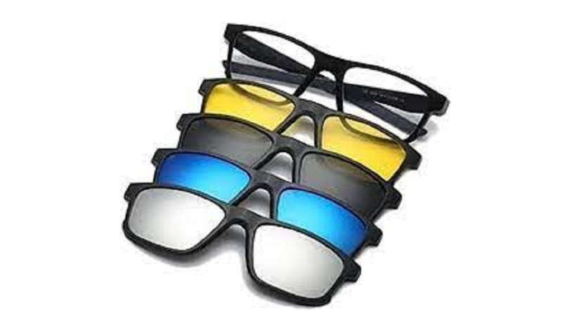 Magic Vision 5 in 1 Quick Change Magnet Lenses Frame Sunglasses