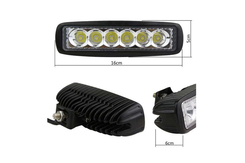 18W Spot Work Light Strip Jeep Off-road Light Bar Waterproof for 2
