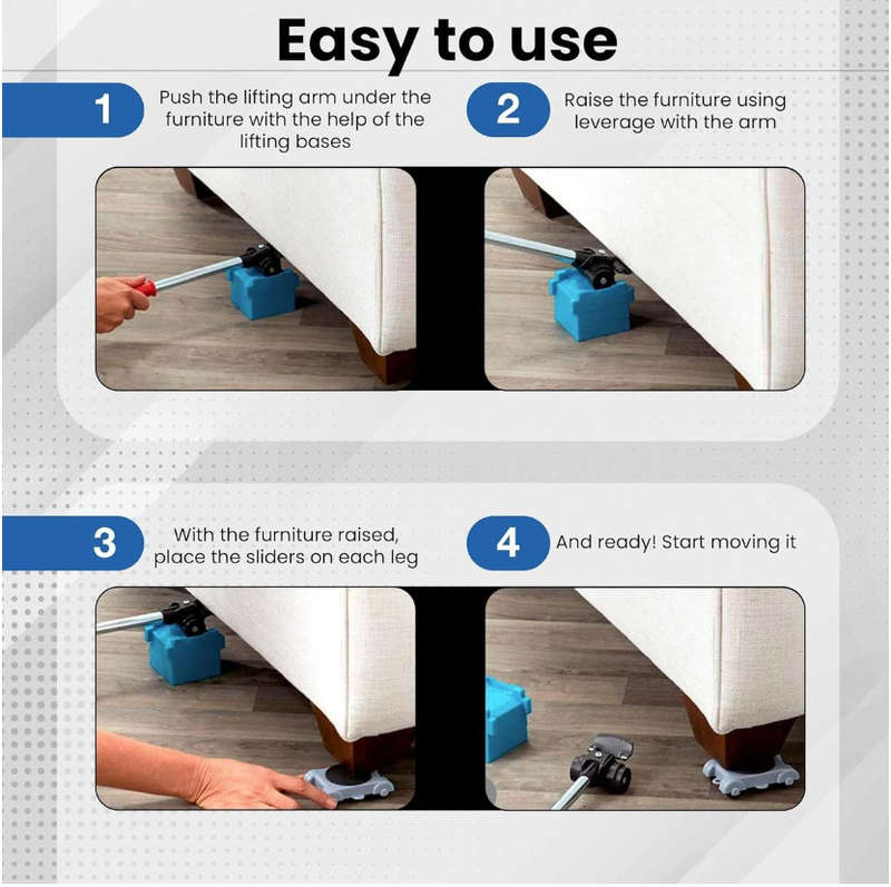Heavy Duty Furniture Mover Dolly with 4 Wheels