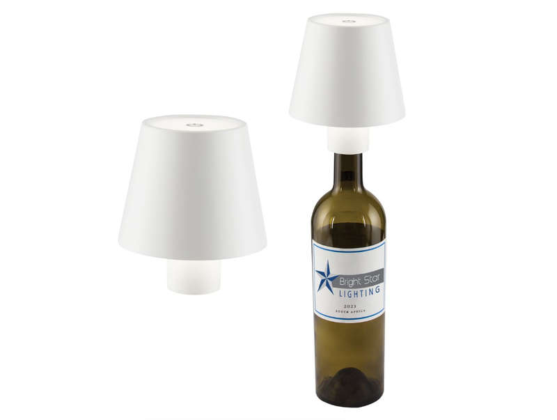 Rechargeable Wine Bottle Table Lamp---White