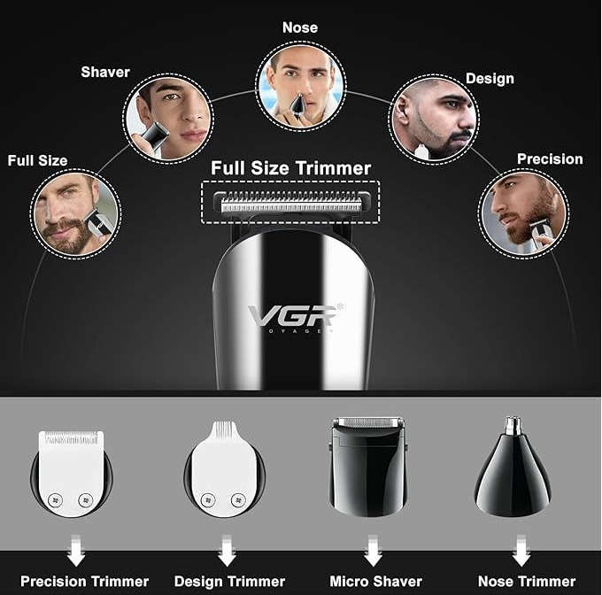 Rechargeable 11in1 IPX6 Grooming Kit, Trimmer for Men Waterproof