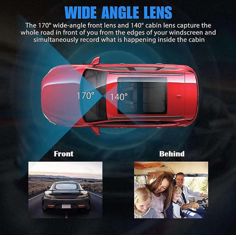 3 Channel HD 1080P Video Recorder Dashcam DVR Black Box