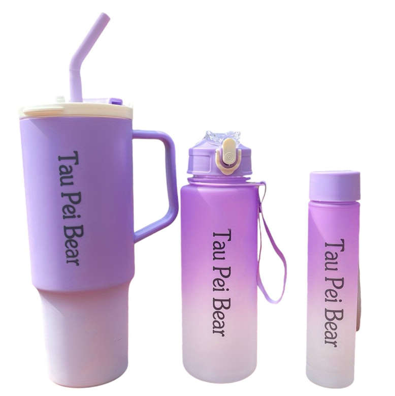 Tumbler Water Bottle for Gym/Car/Travel and Much More - 3 Piece
