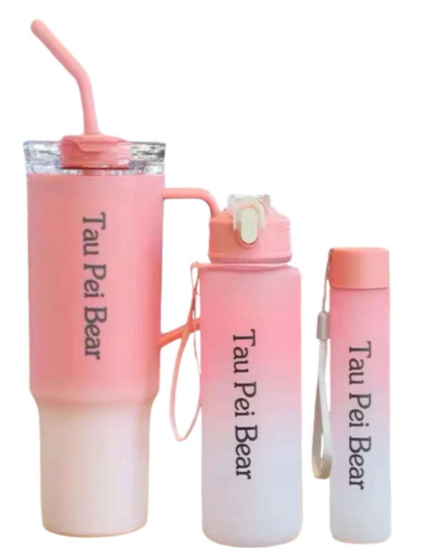 Tumbler Water Bottle for Gym/Car/Travel and Much More - 3 Piece