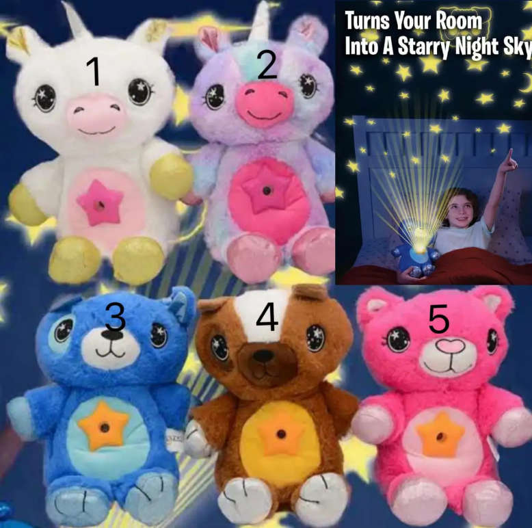 Star Belly Dream Lights Stuffed Animal Night Light Rainbow - Unicorn Various Colours