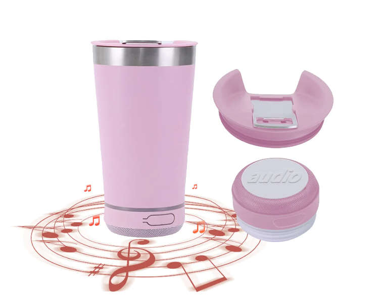 Insulated Bluetooth Music Speaker beer tumbler and cups with opener stainless steel