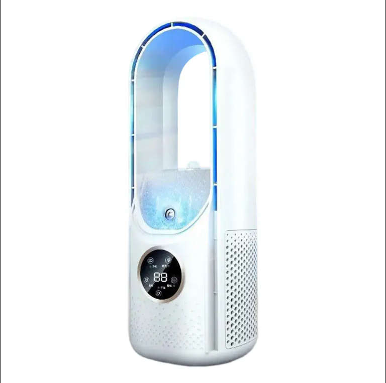 Bladeless Portable Table Fan Use Silent Water Mist Spray