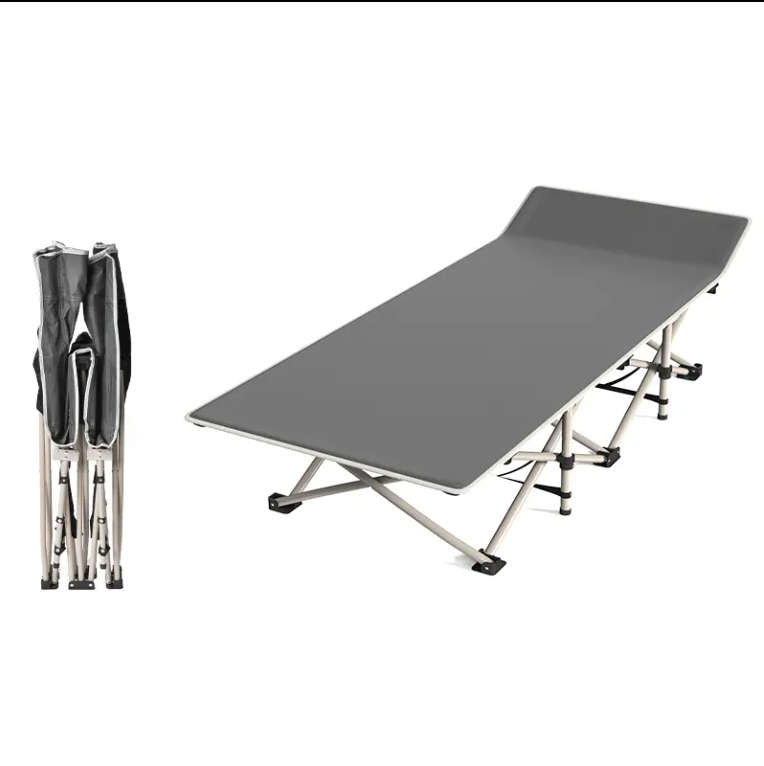 Portable Recliner Single Lunch Bed Beach Folding Bed for Outdoor and HomePortable Recliner Single