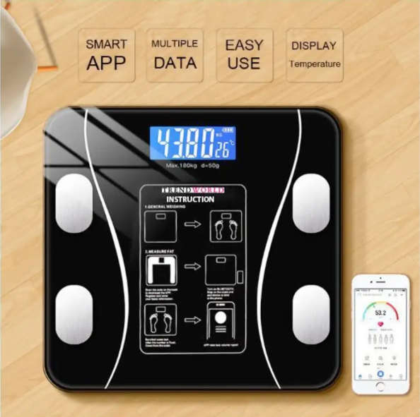 Body Fat Scale Smart Wireless Digital Bathroom Body Weight & BMI Scale