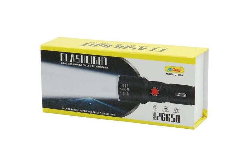 Rechargeable Flashlight 26650 mAh High Capacity