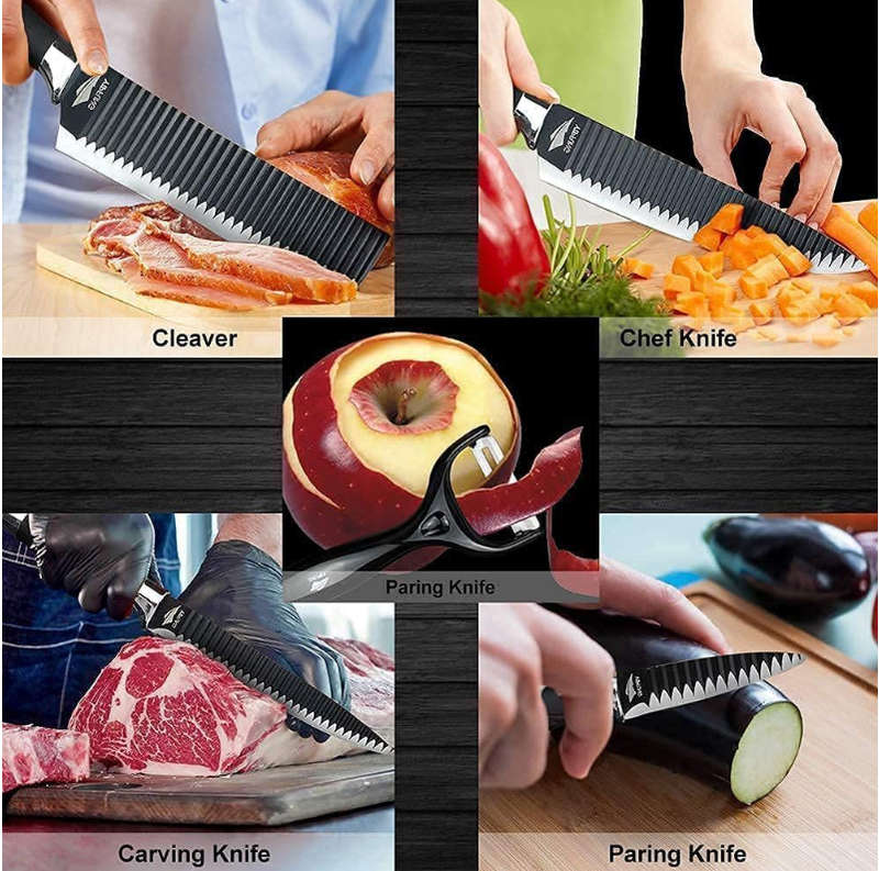 6 Pieces Professional Chef Knife Set