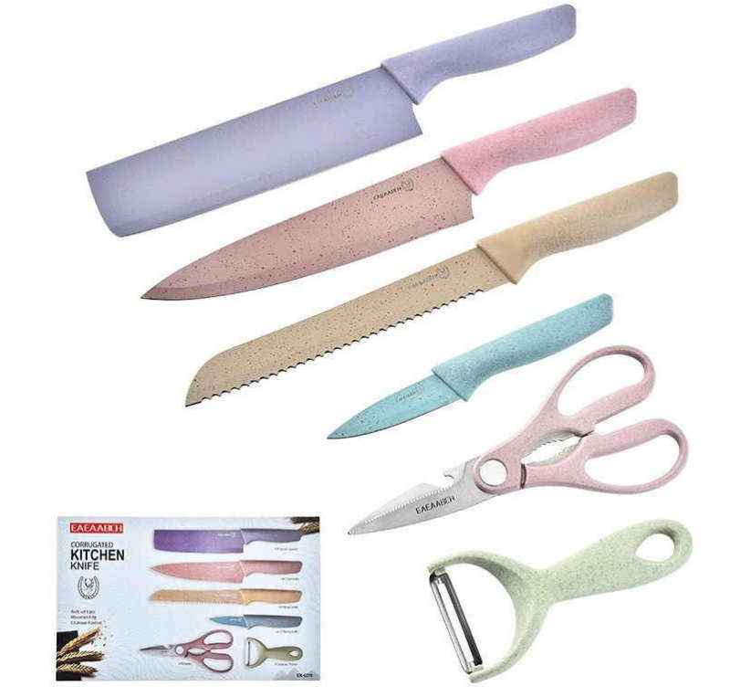 Corrugated Kitchen Knife Set-6 Piece