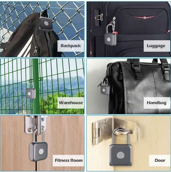 Smart Padlock With Fingerprint Sensor - USB Charge