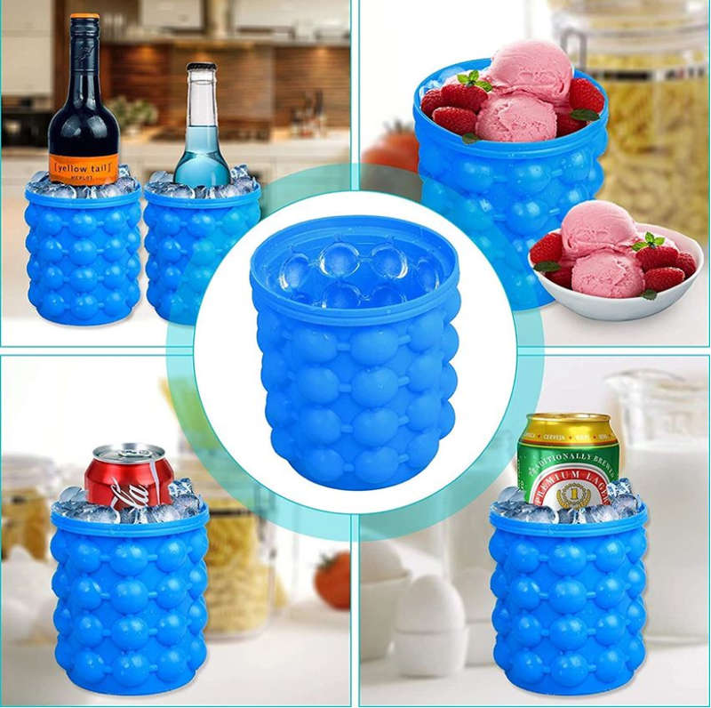 Ice Cube Maker Silicone Bucket