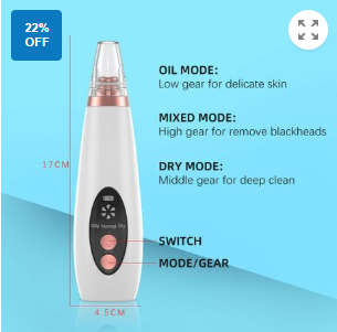 Blackhead Remover And Facial Pore Battery Operated Cleansing Kit