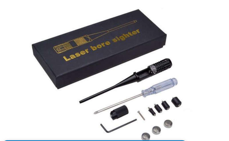 Red Laser Boresighter Kit For .22 To .50 Calibre Rifles Handgun Dot Bore Sight