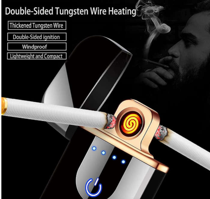 Mini Usb Rechargeable Lighter Touch Double-sided
