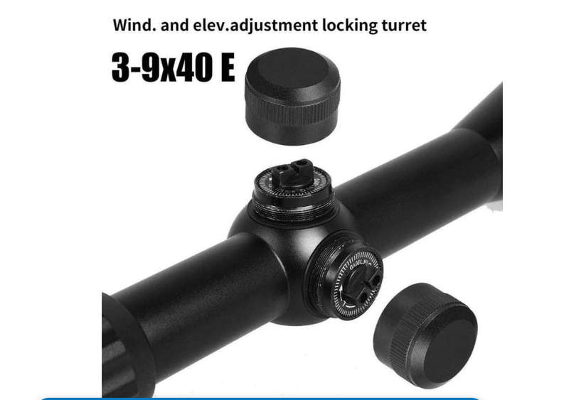 Rifle Scope (3 - 9 X 40 EG) with Scope Rings & Mounts and Scope Lens Caps