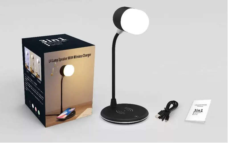 3 In 1 Desk Lamp with Speaker and Wireless Charger