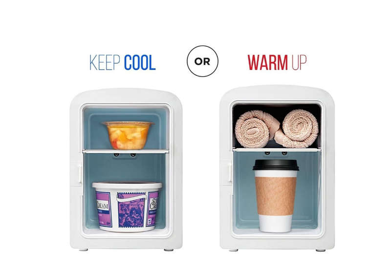 Mini Beauty fridge with mirror and LED light