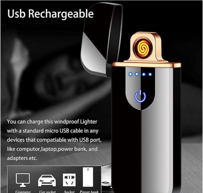 Mini Usb Rechargeable Lighter Touch Double-sided