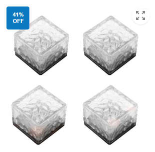 Solar Brick Lights 4 Pack Solar Ice Square Lights Led Deck Lights
