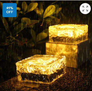 Solar Brick Lights 4 Pack Solar Ice Square Lights Led Deck Lights